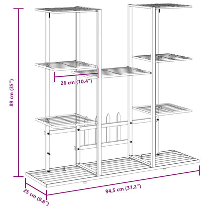 Flower Stand 94.5x25x89 cm White Iron