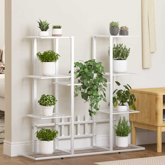 Flower Stand 94.5x25x89 cm White Iron