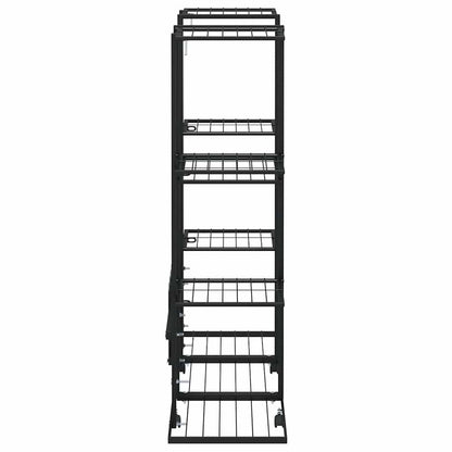 Flower Stand with Wheels 94,5x24,5x91,5 cm Black Iron