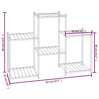 Flower Stand 83x25x60 cm Black Iron