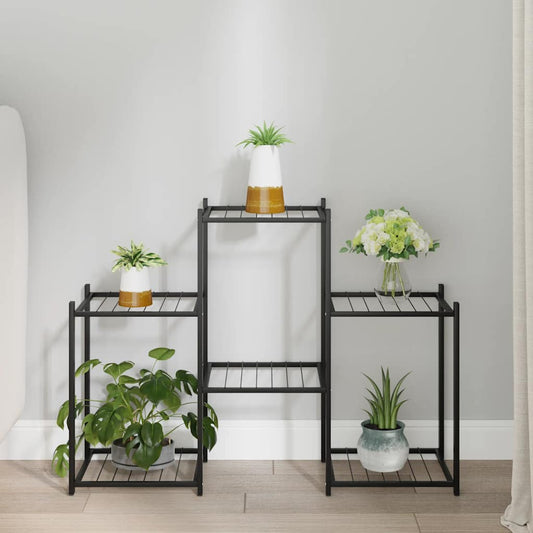 Flower Stand 83x25x60 cm Black Iron