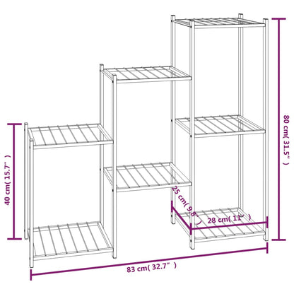Flower Stand 83x25x80 cm Black Iron