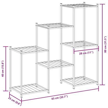 Flower Stand 83x25x80 cm Black Iron