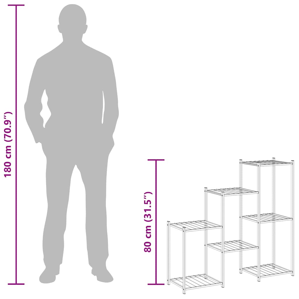 Flower Stand 83x25x80 cm Black Iron