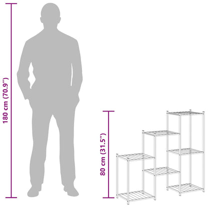 Flower Stand 83x25x80 cm Black Iron