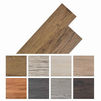 Flooring Planks 18 pcs Walnut Brown 2.51 m² PVC