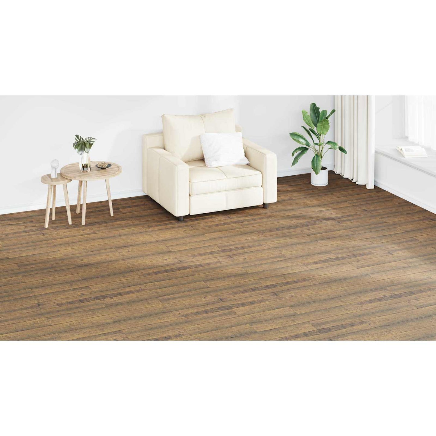 Flooring Planks 18 pcs Walnut Brown 2.51 m² PVC