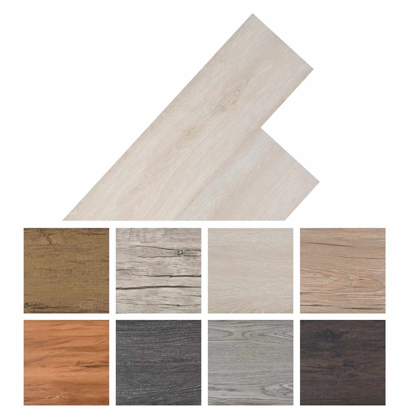 Flooring Planks 18 pcs Oak Classic White 2.51 m² PVC