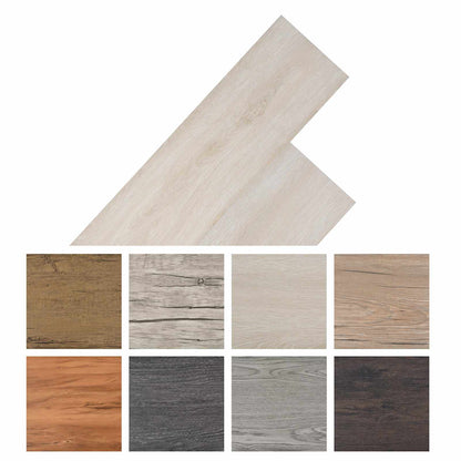 Flooring Planks 18 pcs Oak Classic White 2.51 m² PVC
