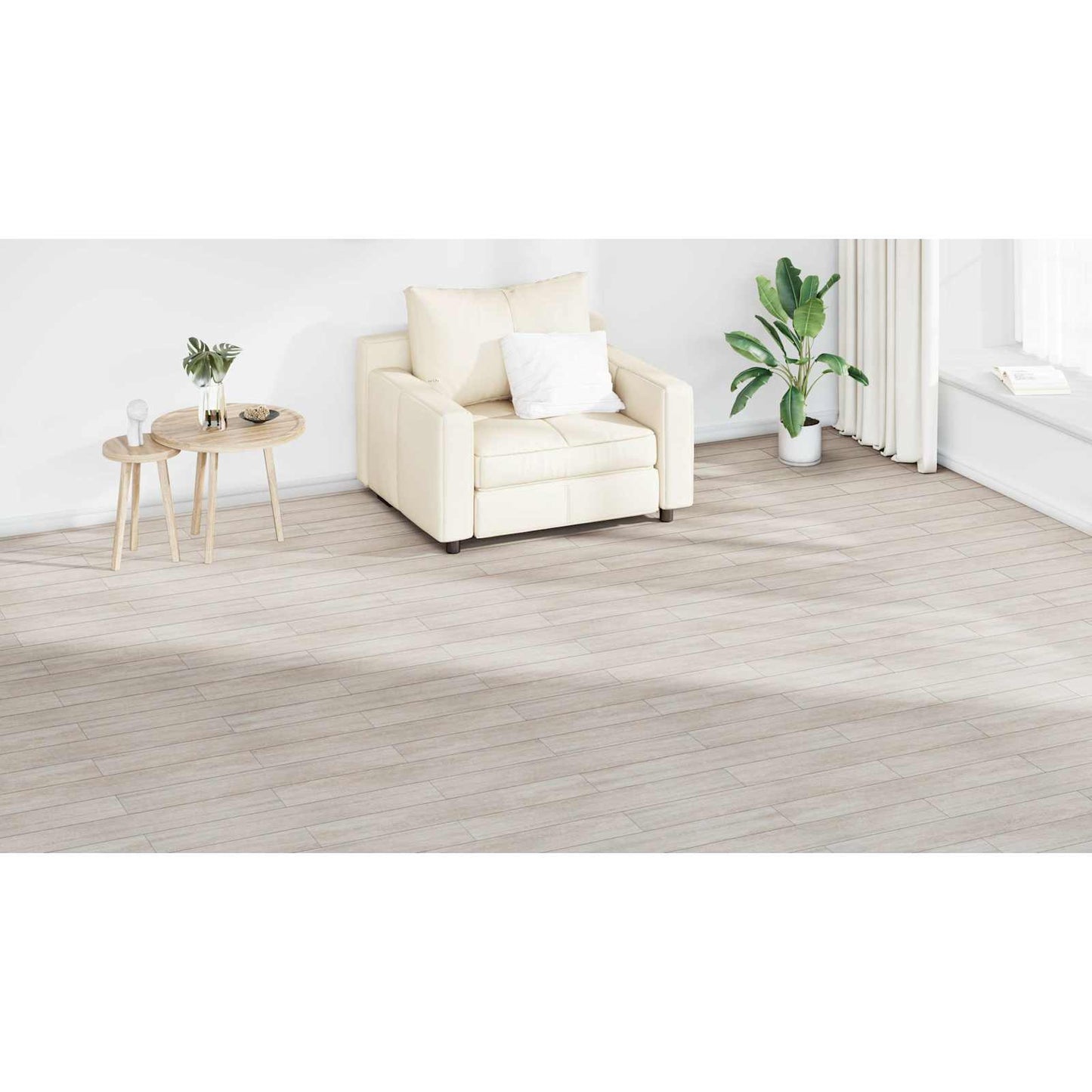 Flooring Planks 18 pcs Oak Classic White 2.51 m² PVC