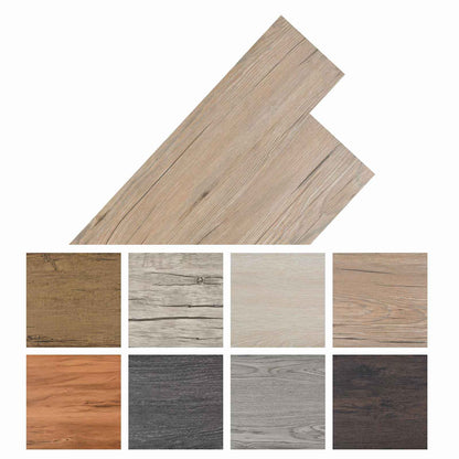 Flooring Planks 18 pcs Oak Brown 2.51 m² PVC