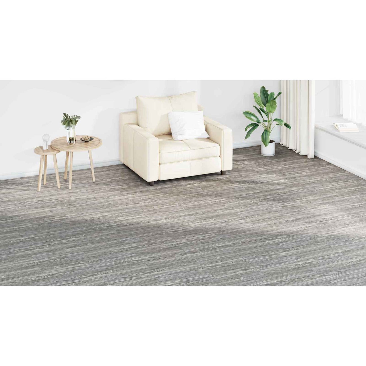 Flooring Planks 18 pcs Dark Grey 2.51 m² PVC