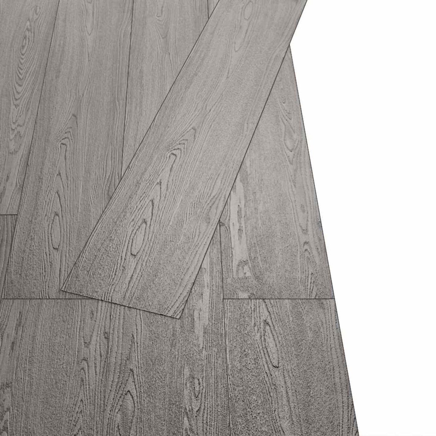 Flooring Planks 18 pcs Dark Grey 2.51 m² PVC
