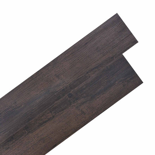 Flooring Planks 18 pcs Dark Brown 2.51 m² PVC