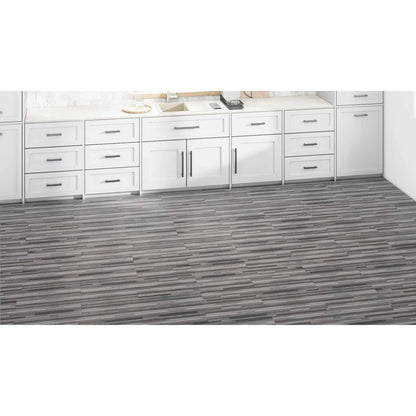 Flooring Planks 2.51 m² 18 pcs PVC Striped grey