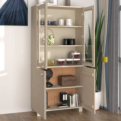 Highboard HAMAR Solid Wood Pine Honey Brown