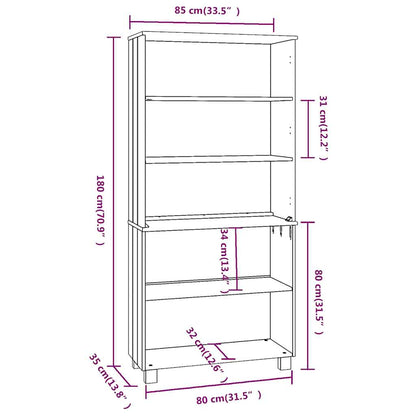 Highboard "HAMAR" Solid Wood Pine Light Grey