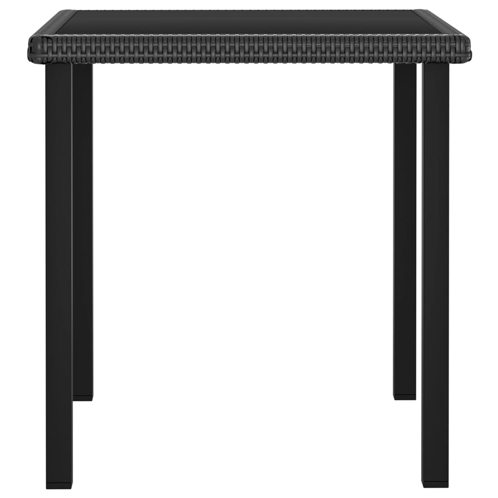 Outdoor Dining Set | Black | Poly rattan | Medium |  Durable