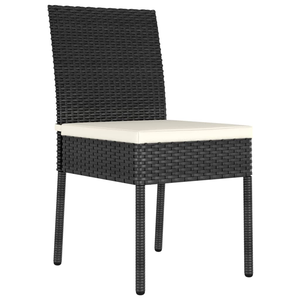Outdoor Dining Set | Black | Poly rattan | Medium |  Durable