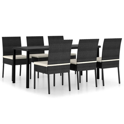 Outdoor Dining Set | Black and Cream