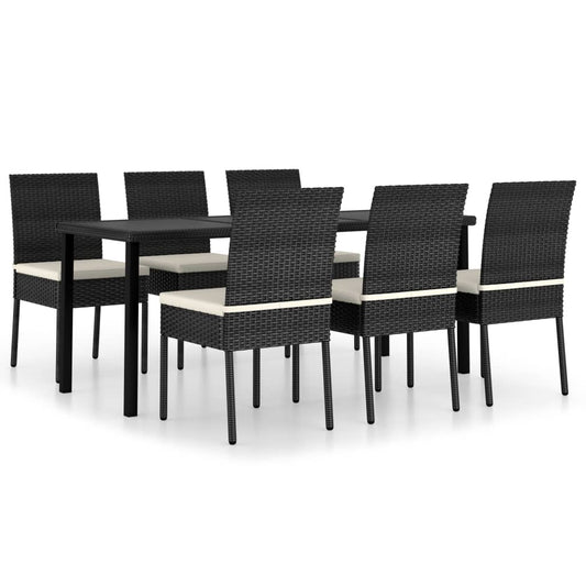 Outdoor Dining Set | Black and Cream