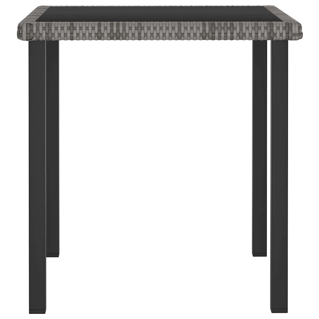 3 Piece Outdoor Dining Set with Cushions Poly Rattan Grey
