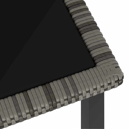 3 Piece Outdoor Dining Set with Cushions Poly Rattan Grey