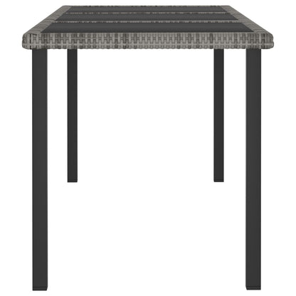 Outdoor Dining Set | Grey and black | Poly rattan | Large