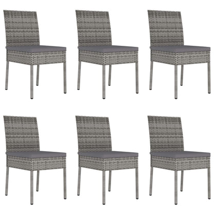 Outdoor Dining Set | Grey and black | Poly rattan | Large
