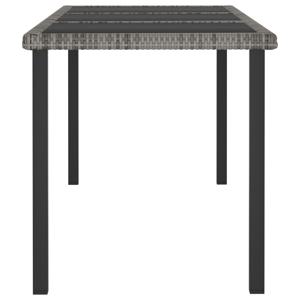 9 Piece Outdoor Dining Set with Cushions Poly Rattan Grey