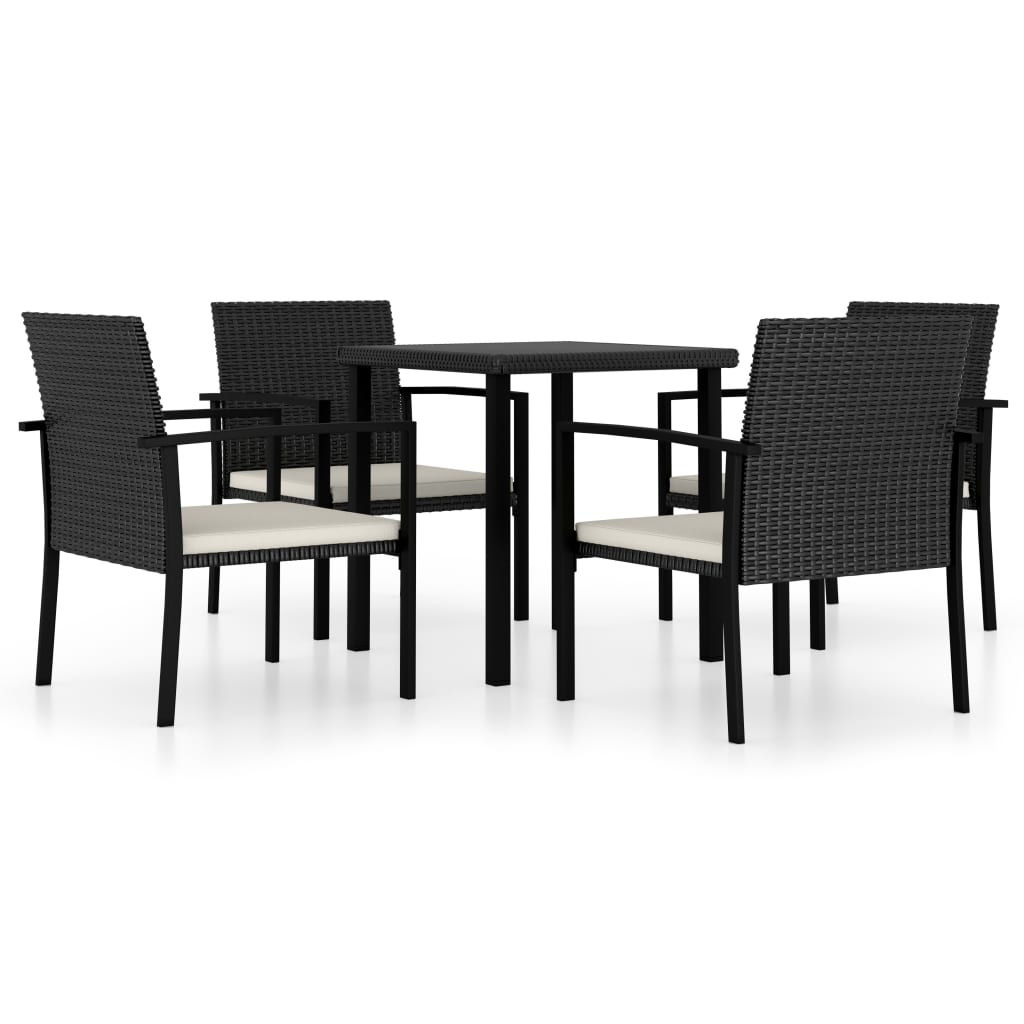 Outdoor Dining Set | Black and Cream