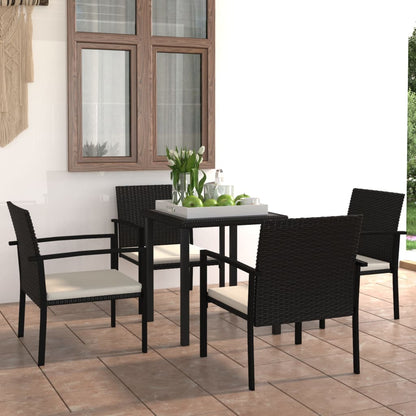 Outdoor Dining Set | Black and Cream