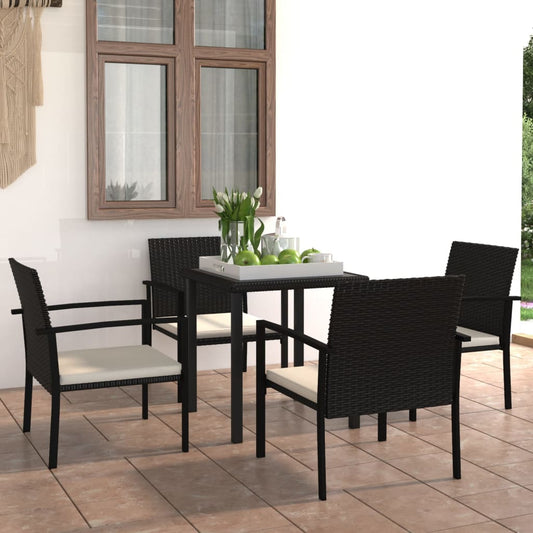 Outdoor Dining Set | Black and Cream