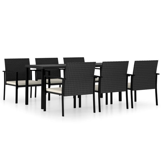 Outdoor Dining Set | Black and Cream