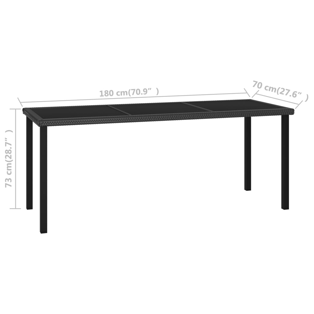 Outdoor Dining Set | Black and Cream