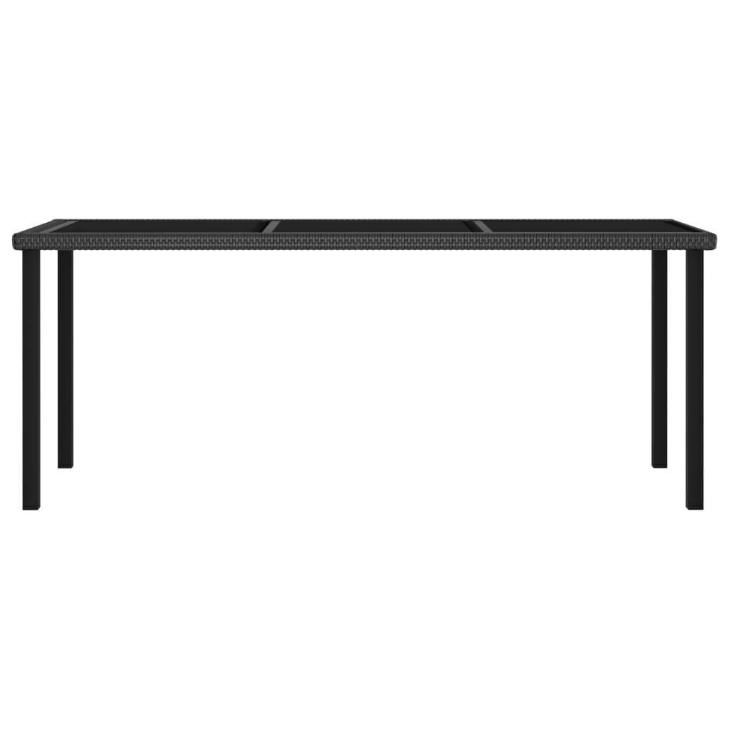 Outdoor Dining Set | Black | Poly rattan | 9 Piece Set | Durable