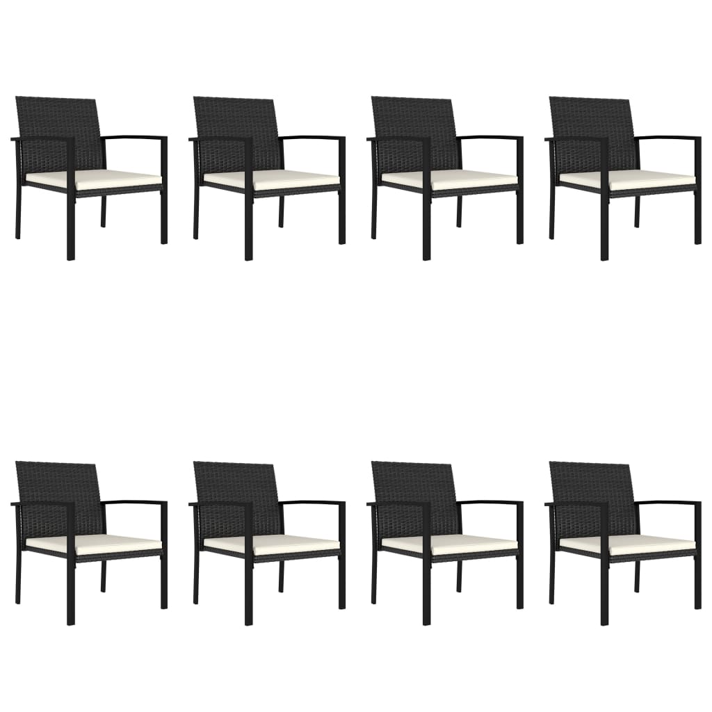 Outdoor Dining Set | Black | Poly rattan | 9 Piece Set | Durable