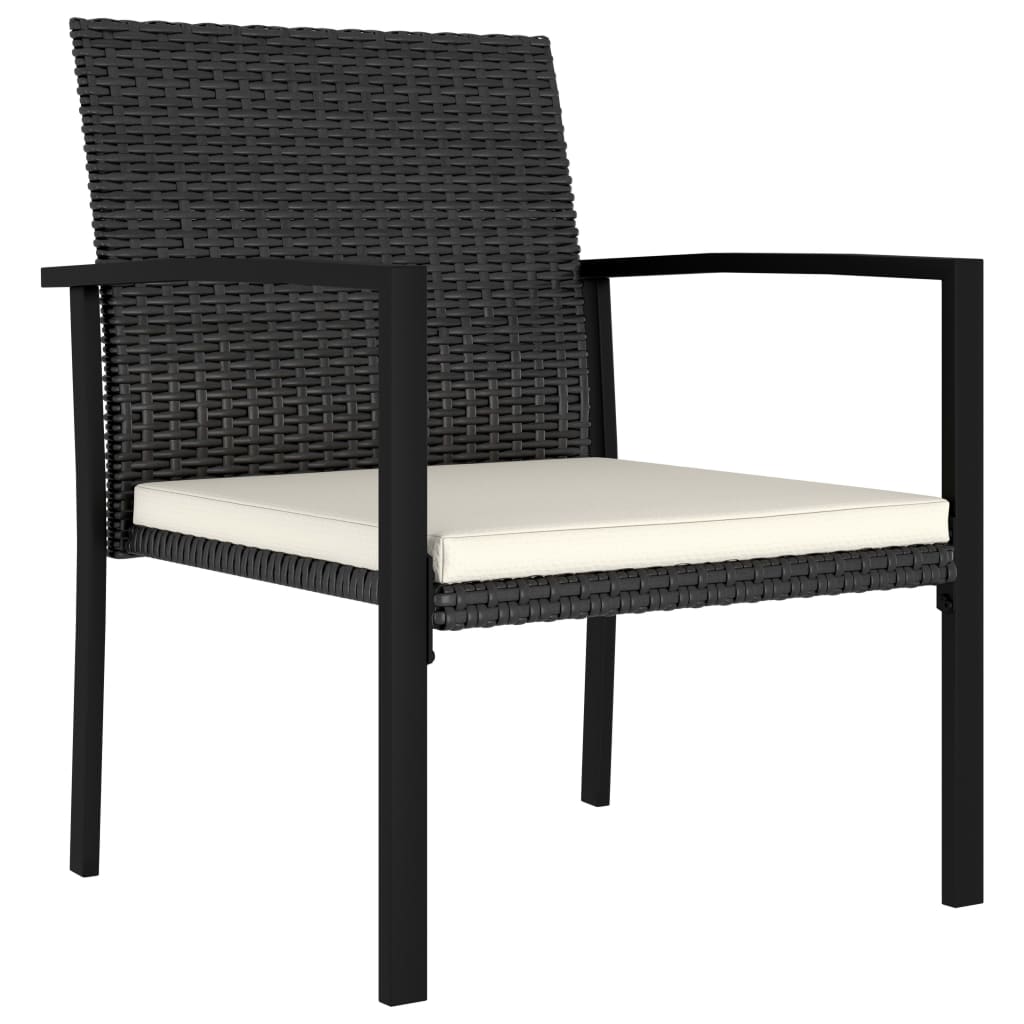 Outdoor Dining Set | Black | Poly rattan | 9 Piece Set | Durable