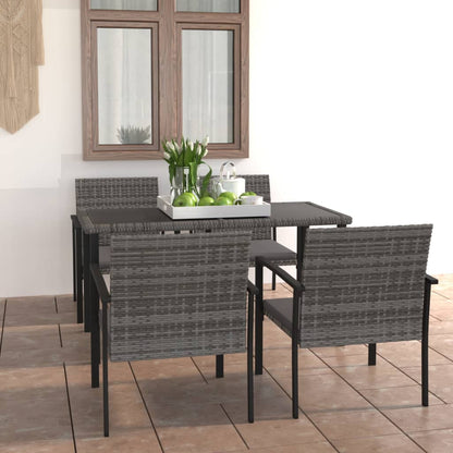 Outdoor Dining Set | Grey and Black