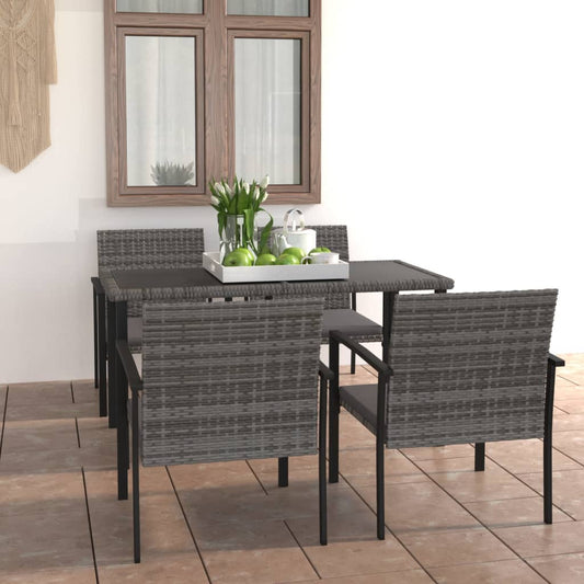 Outdoor Dining Set | Grey and Black