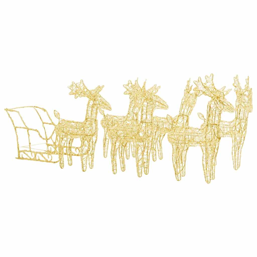 Reindeers & Sleigh Christmas Decoration 320 LEDs Acrylic