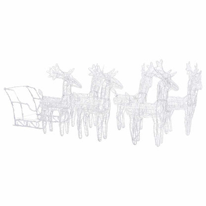 Reindeers & Sleigh Christmas Decoration 320 LEDs Acrylic