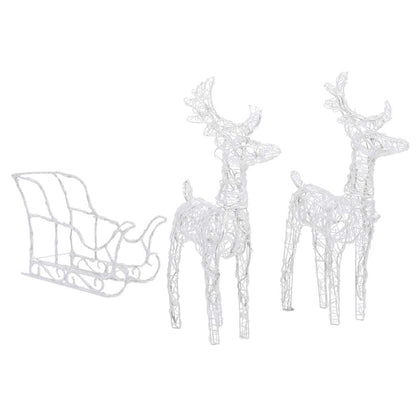 Reindeers & Sleigh Christmas Decoration 320 LEDs Acrylic