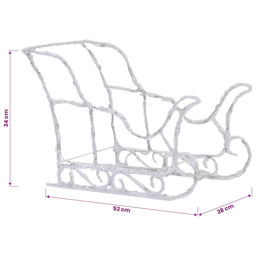 Reindeers & Sleigh Christmas Decoration 320 LEDs Acrylic
