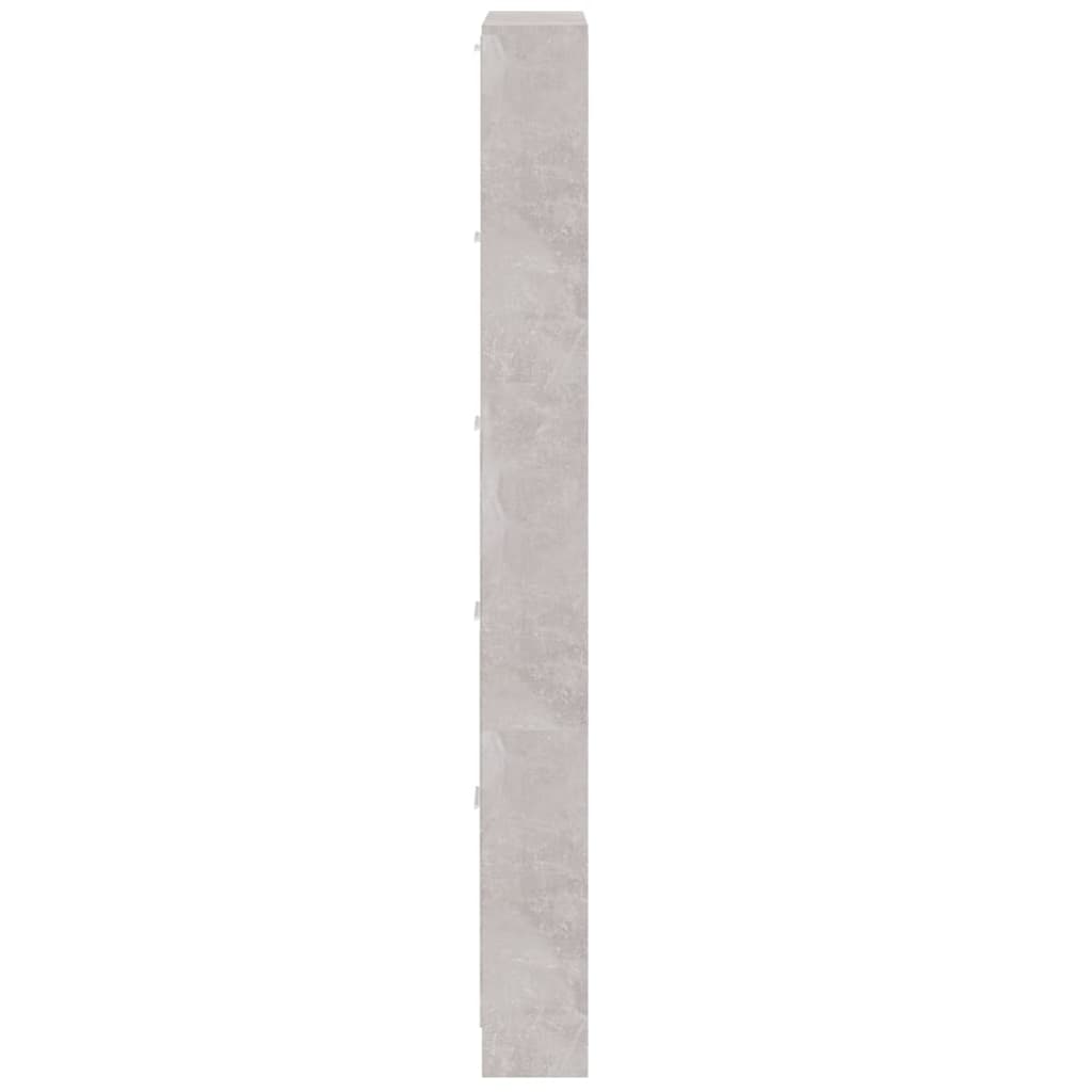 Shoe Cabinet Concrete Grey 59x17x169 cm Engineered Wood