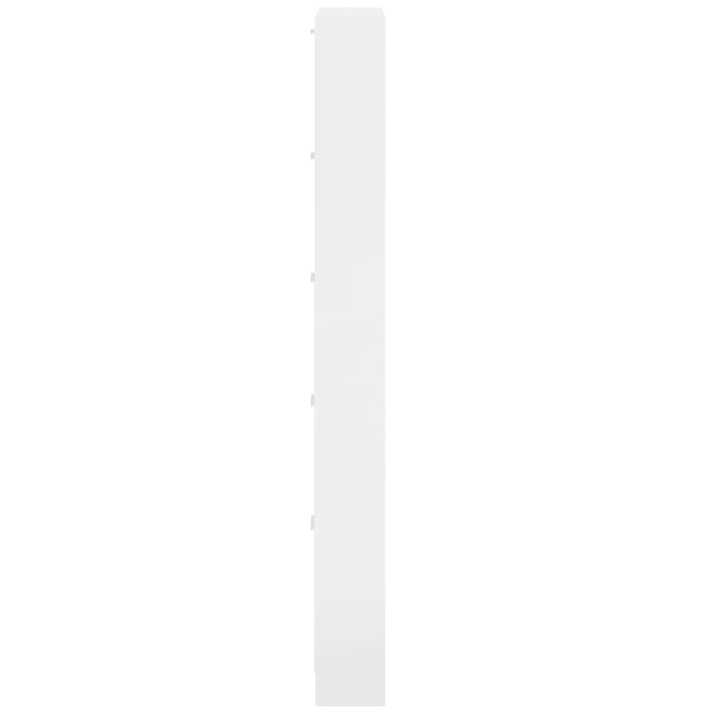 Shoe Cabinet High Gloss White 59x17x169 cm Engineered Wood