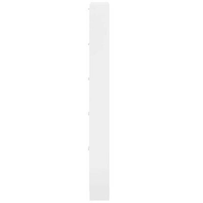 Shoe Cabinet High Gloss White 59x17x169 cm Engineered Wood