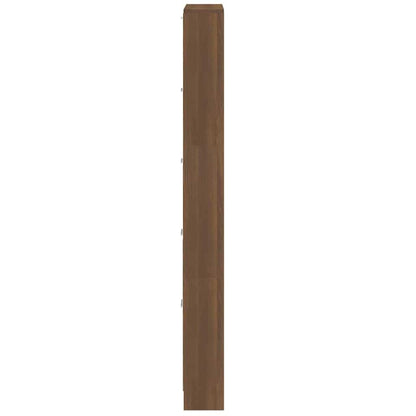 Shoe Cabinet Brown Oak 59x17x169 cm Engineered Wood
