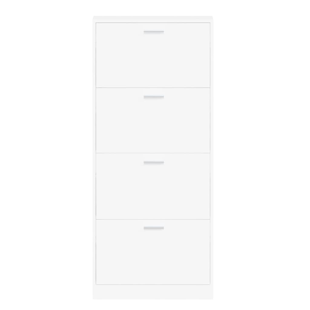 Shoe Cabinet White 59x17x150 cm Engineered Wood