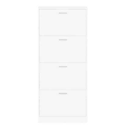 Shoe Cabinet White 59x17x150 cm Engineered Wood